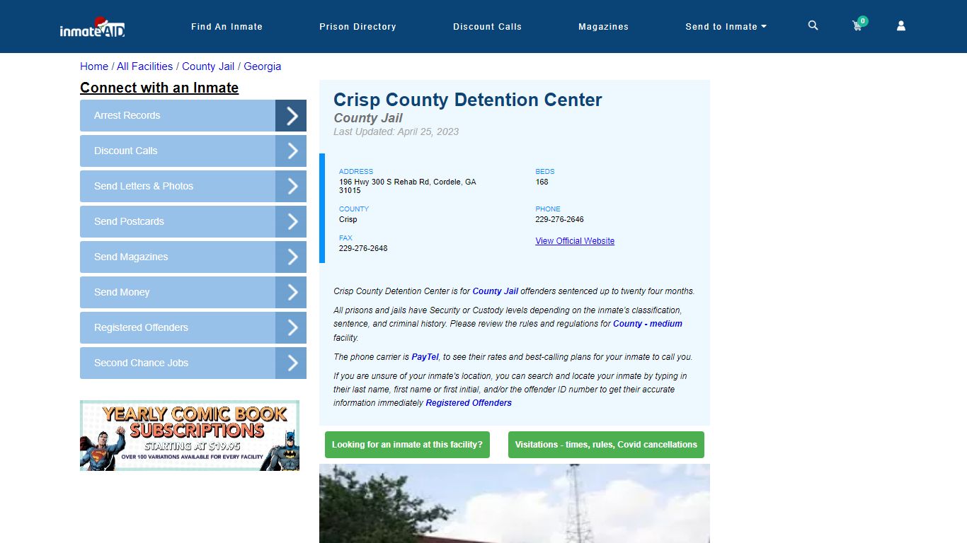 Crisp County Detention Center - Inmate Locator - Cordele, GA